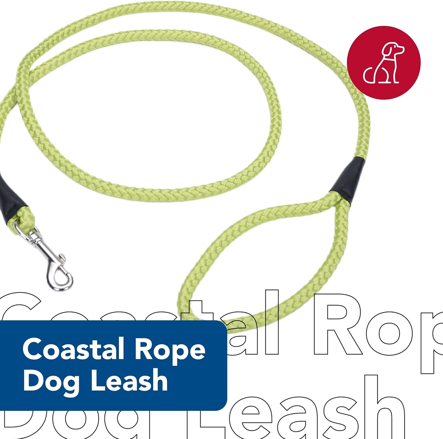 image:imageCoastal Pet Rope Dog Leash TangleFree Walking SoftBraided Nylon FadeResistant Colors with Snap Swivel Hook Purple 12 x 06Lime