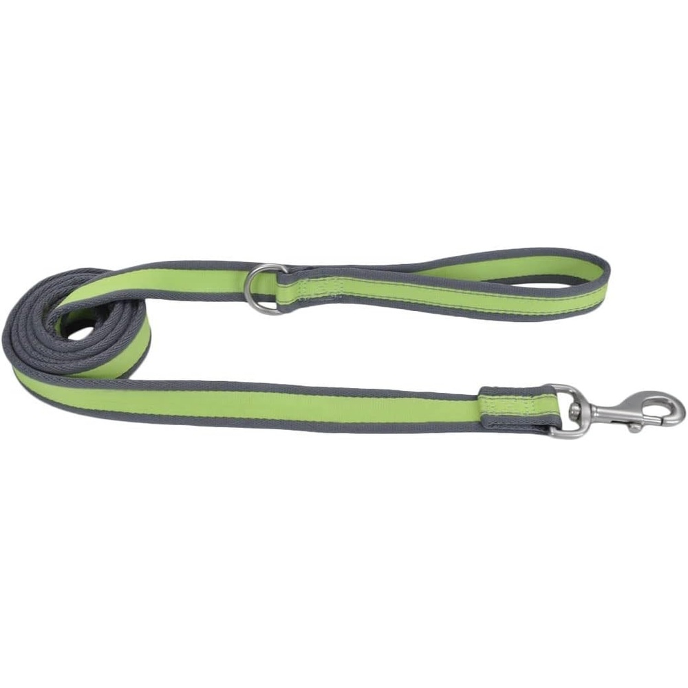 image:imageCoastal Pro Reflective Dog Leash 6 Foot Dog Leash with DRing Fuschia with Teal 34 x 6Bright Green with Grey
