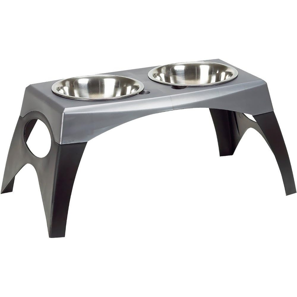 image:imageCoastal Pet Maslow Elevated Feeder Single Pack Grey and Black LargeXLarge