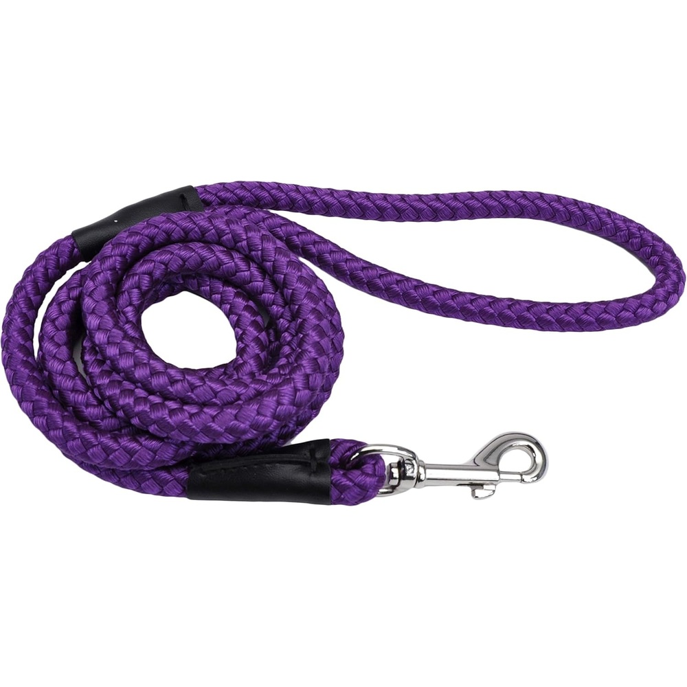image:imageCoastal Pet Rope Dog Leash TangleFree Walking SoftBraided Nylon FadeResistant Colors with Snap Swivel Hook Purple 12 x 06Purple