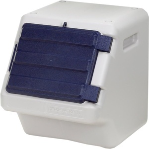 image:imageCoastal  Bergan  StacknStor Food Storage Beige and Navy 18 gal MediumGray  White
