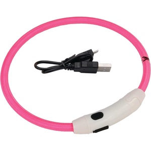 image:imageCoastal Pet  USB LightUp Neck Ring  Dog Collar with Lights for Night Safety  Comfortable Dog Collar  Rechargeable Neck Ring  Waterproof Pink 16Pink