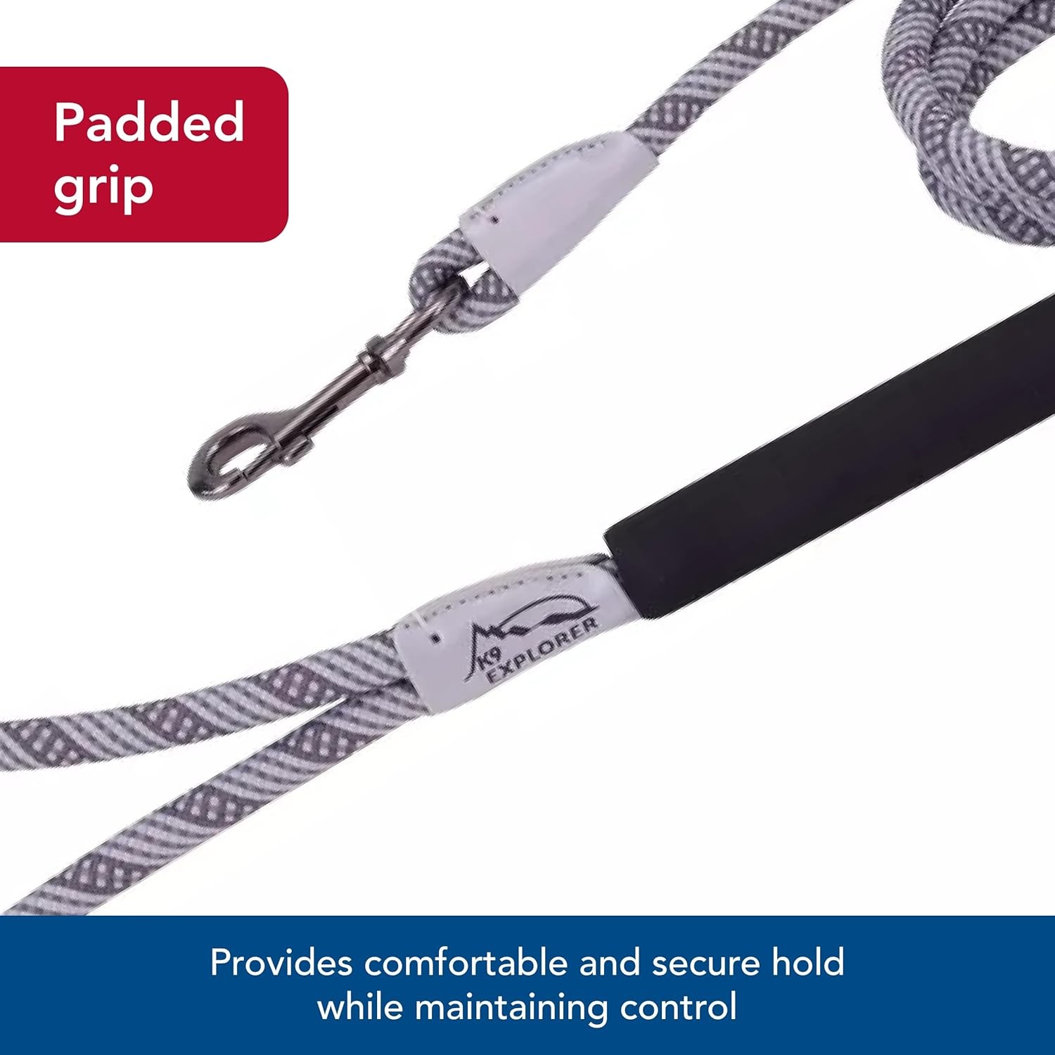 image:imageCoastal K9 Explorer Brights Reflective Braided Rope Snap Leash Mountain 12 x 6Mountain
