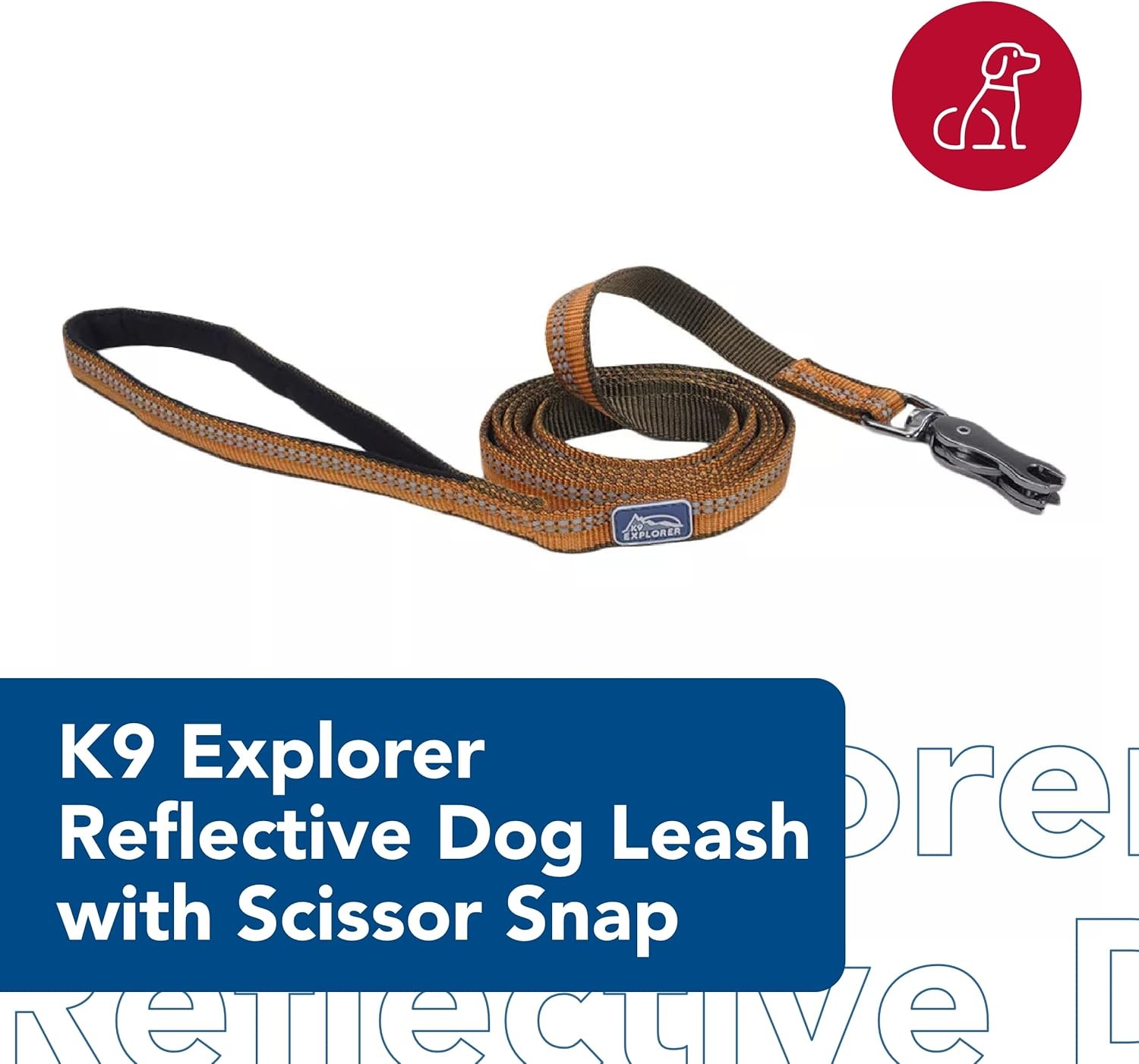image:imageCoastal Pet K9 Explorer Reflective Dog Leash with Scissor Snap Durable Nylon for Dogs amp Puppies Pet Supplies Orchid 58 x 6Fern