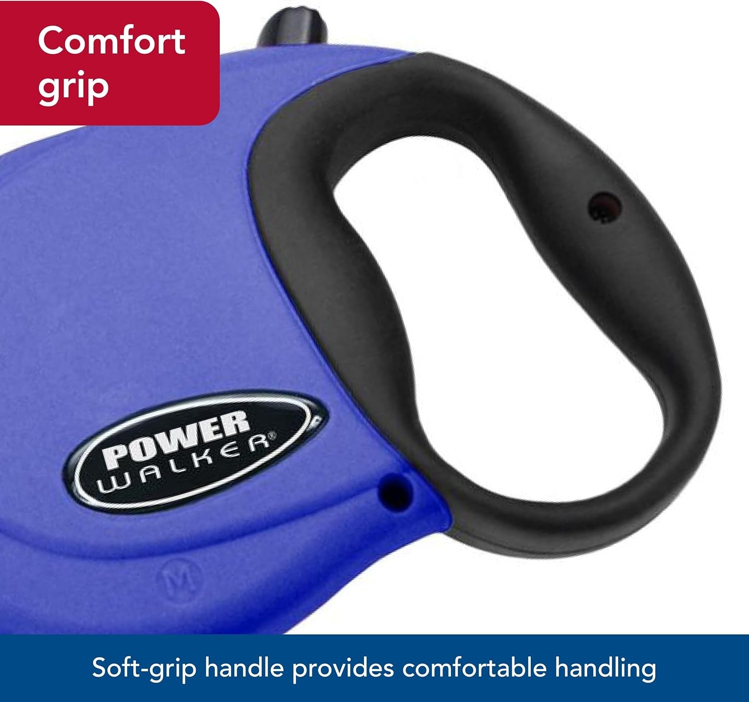 image:imageCoastal Pet Power Walker Dog Retractable Leash Reflective Dog Leash StopandRelease Control Button Comfort Grip Handle Blue LargePink