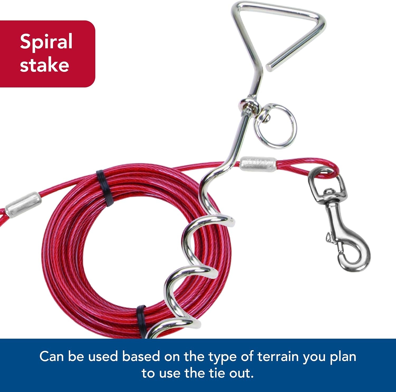 image:imageCoastal Pet Titan Dog Stake amp Cable Tie Out Combos Cable Tie Out for Dogs Features Nickel Snaps Durable HeavyDuty Dog Tie Out Cable Quality Dog Supplies 15