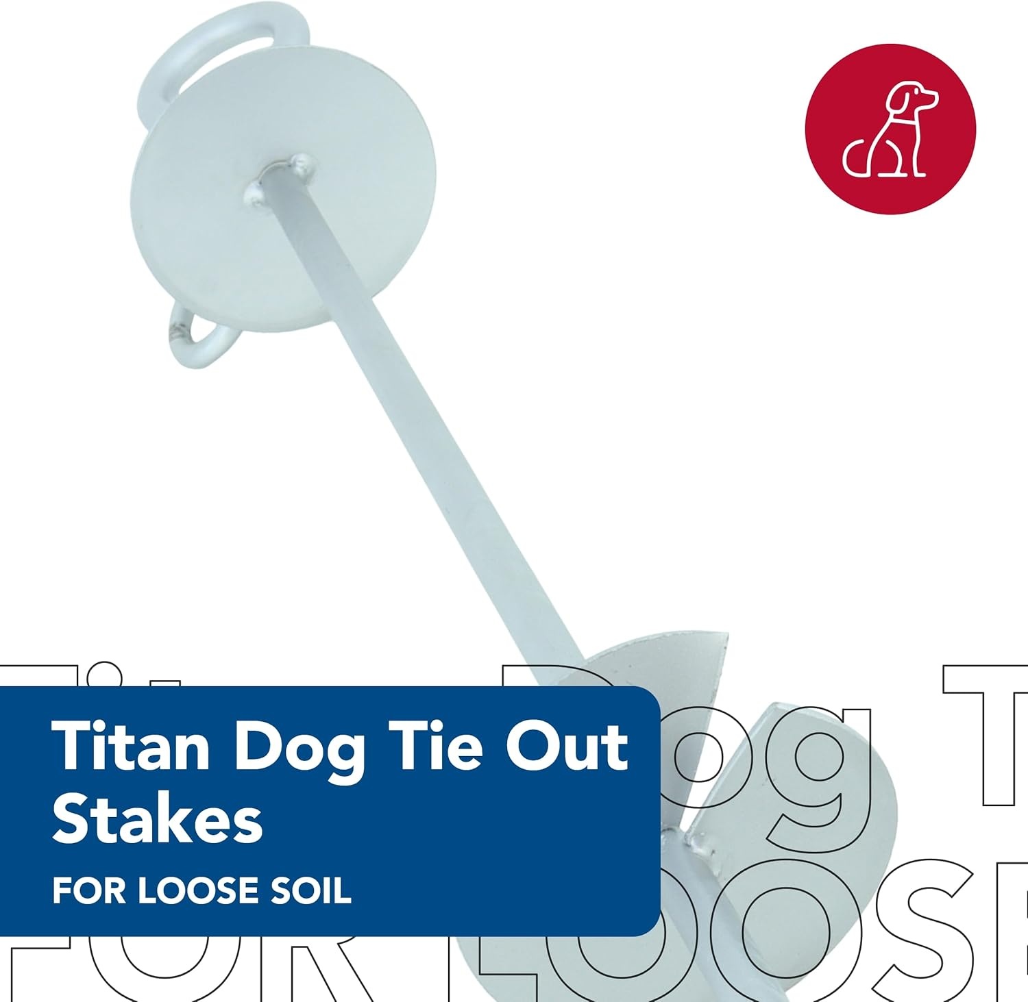 image:imageCoastal Pet Titan Dog Tie Out Stakes for Loose Soil Pet Tie Out Cable Stake Durable Dog Tie Out Anchor Dog Tie Stake for Pet Supplies Quality Dog Supplies 24