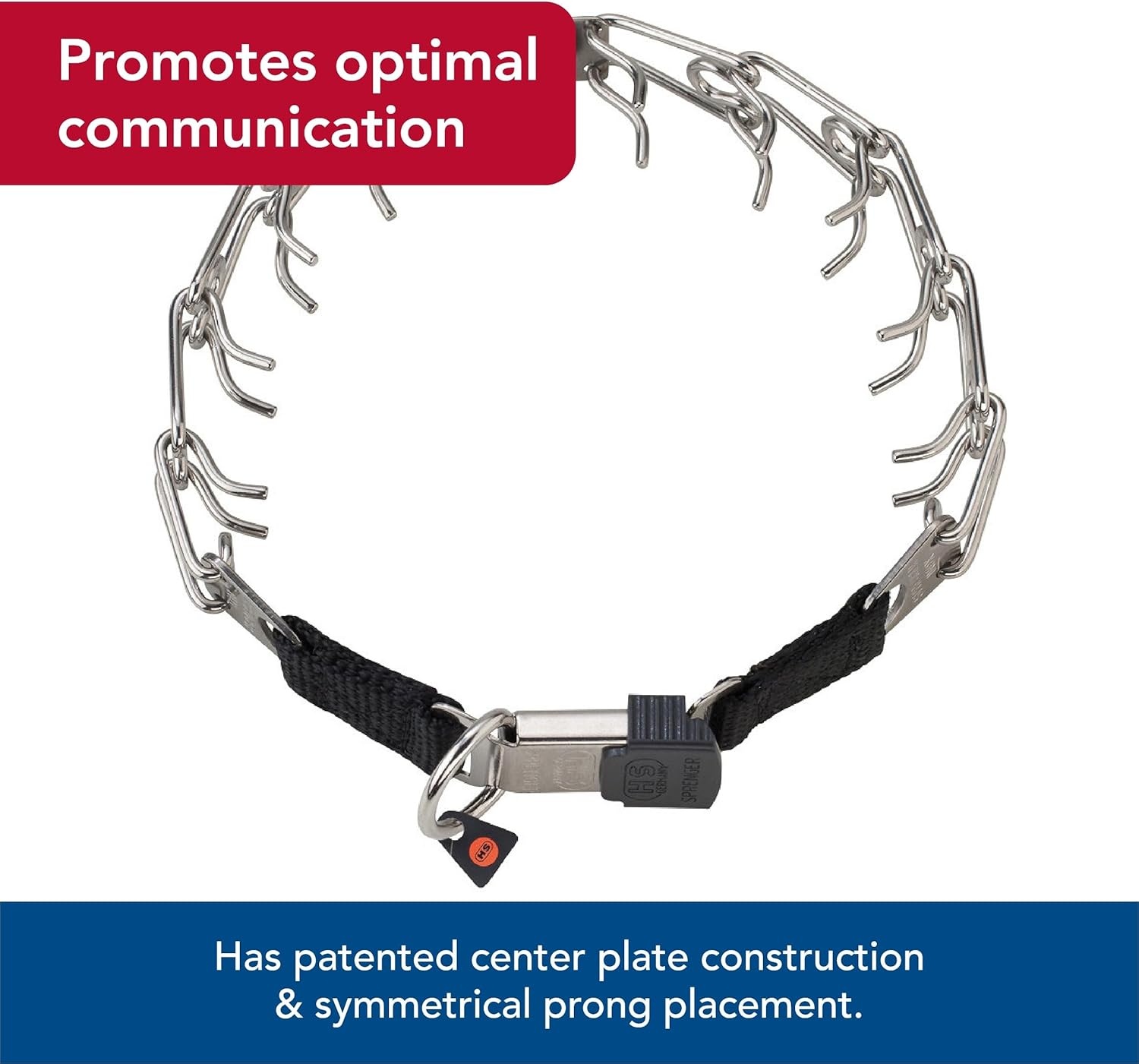 image:imageHerm Sprenger UltraPlus Prong Dog Training Collar with ClicLock Chrome 225 mm x 14 Neck Size 16 Chain Length4 mm x 20 25 Pack of 1