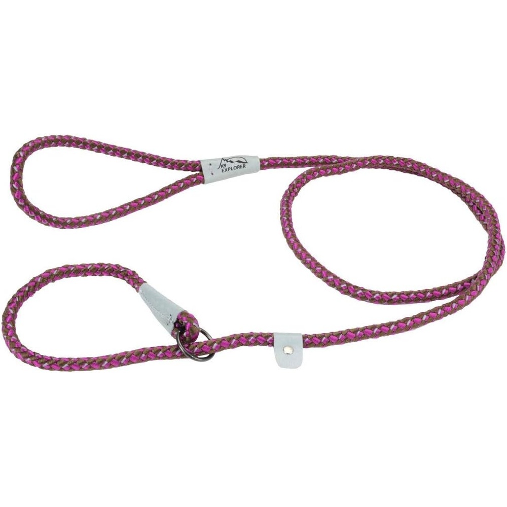 image:imageCoastal K9 Explorer Reflective Braided Rope Slip Dog Leash Berry 06Orchid