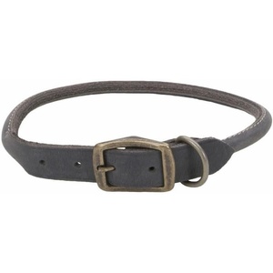 image:imageCoastal Pet  Circle T  Rustic Leather Round Dog Collar Slate Grey 1 x 24Slate Grey