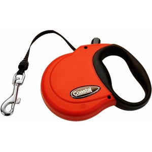 image:imageCoastal Pet Power Walker Dog Retractable Leash  Reflective Dog Leash  StopandRelease Control Button  Comfort Grip Handle  Blue  LargeRed