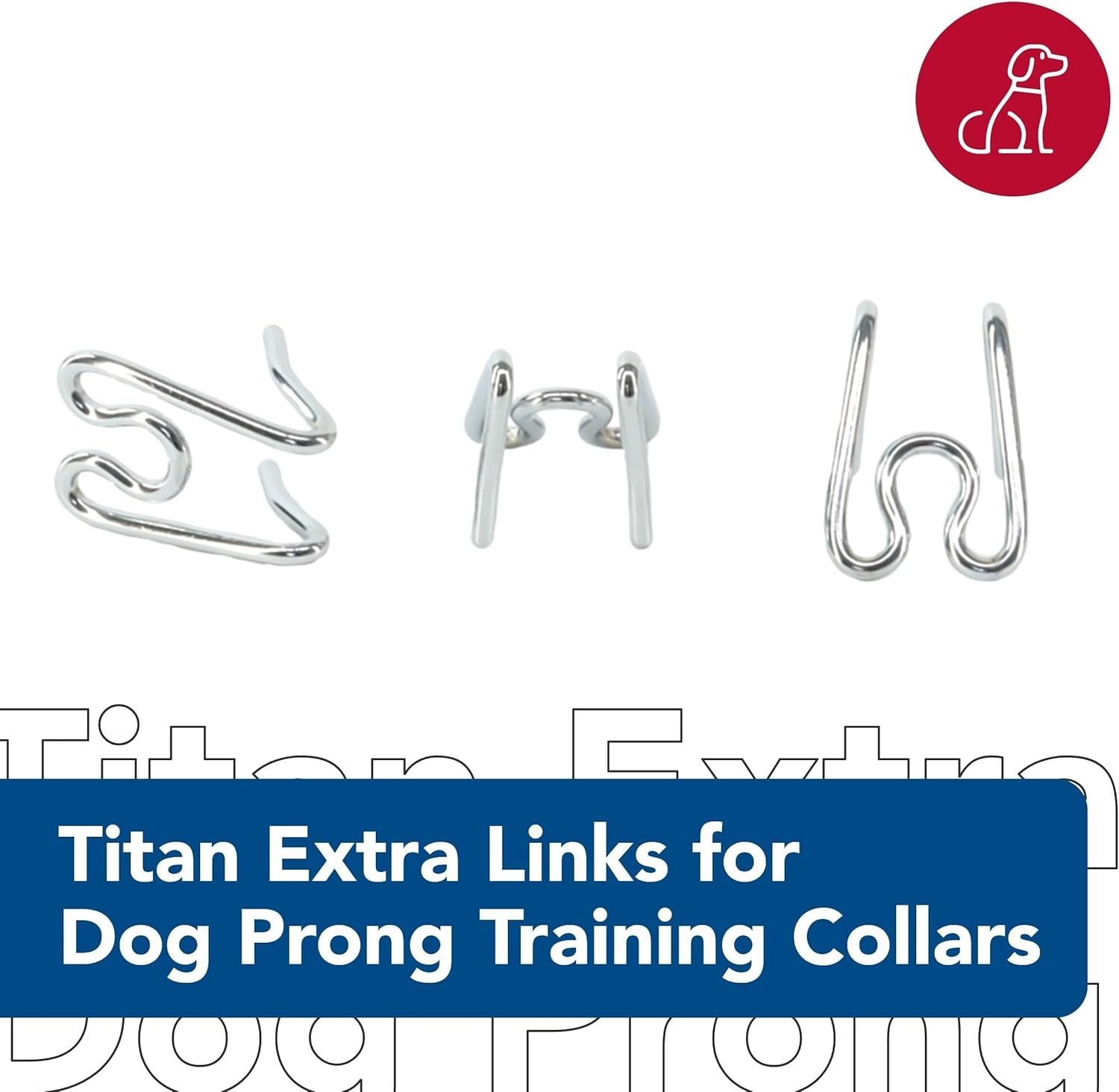 image:imageCoastal Pet Titan Extra Links for Dog Prong Training Collars Training Metal Dog Collar Links Durable RustResistant and Quality Supplies 3 mm Set of 3Chrome