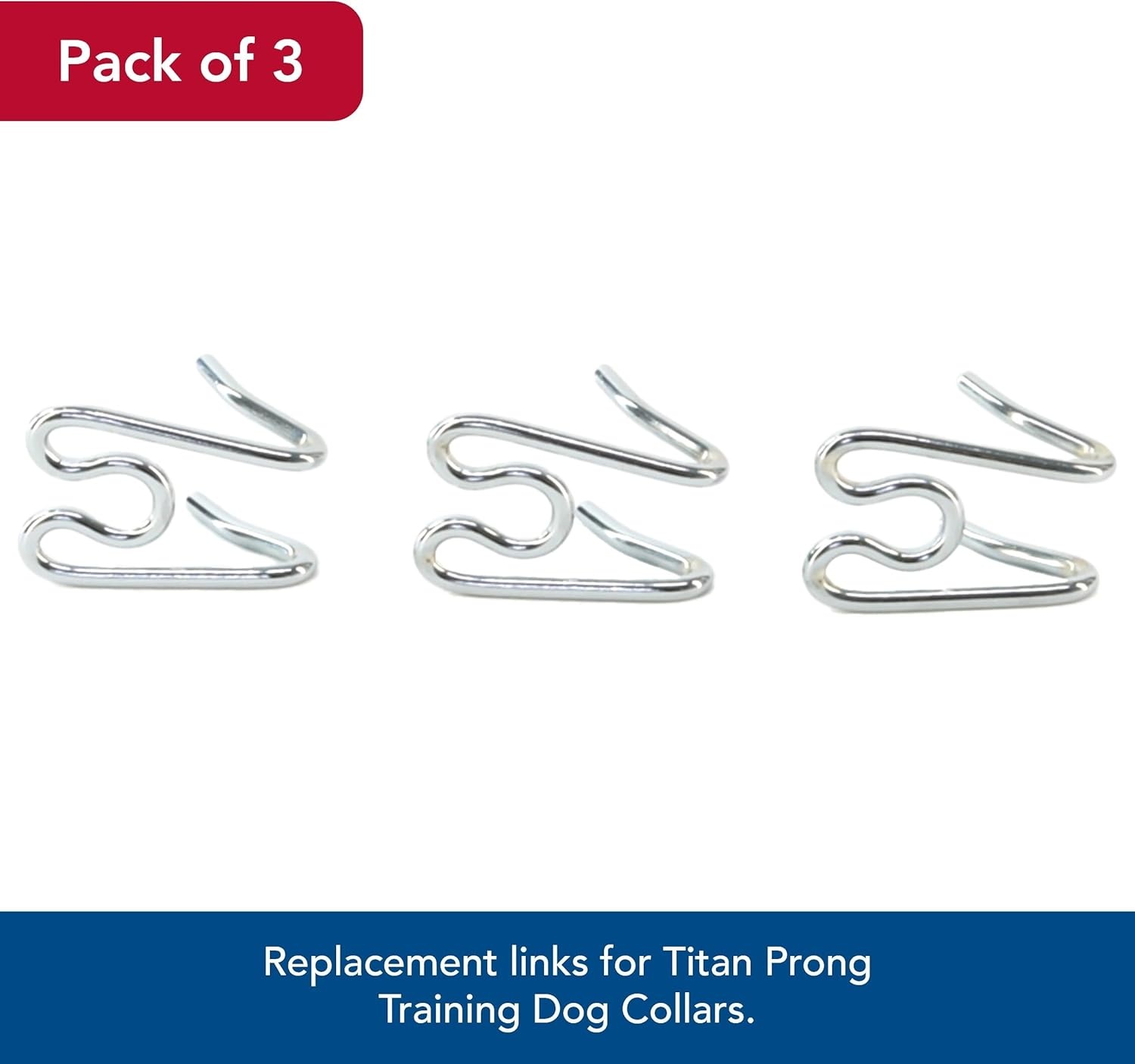image:imageCoastal Pet Titan Extra Links for Dog Prong Training Collars Training Metal Dog Collar Links Durable RustResistant and Quality Supplies 3 mm Set of 3Chrome