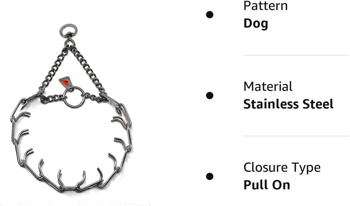 image:imageHerm Sprenger UltraPlus Black Stainless Steel Dog Prong Training Collar 225mm Prongs x 16 Overall Length Neck Size up to 13 in13in 32cm x 15mm