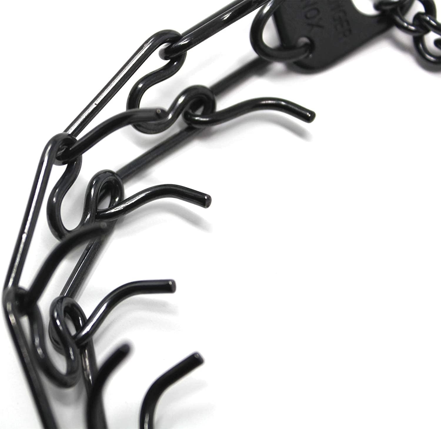 image:imageHerm Sprenger UltraPlus Black Stainless Steel Dog Prong Training Collar 225mm Prongs x 16 Overall Length Neck Size up to 13 in16 in 41 cm x 225 mm