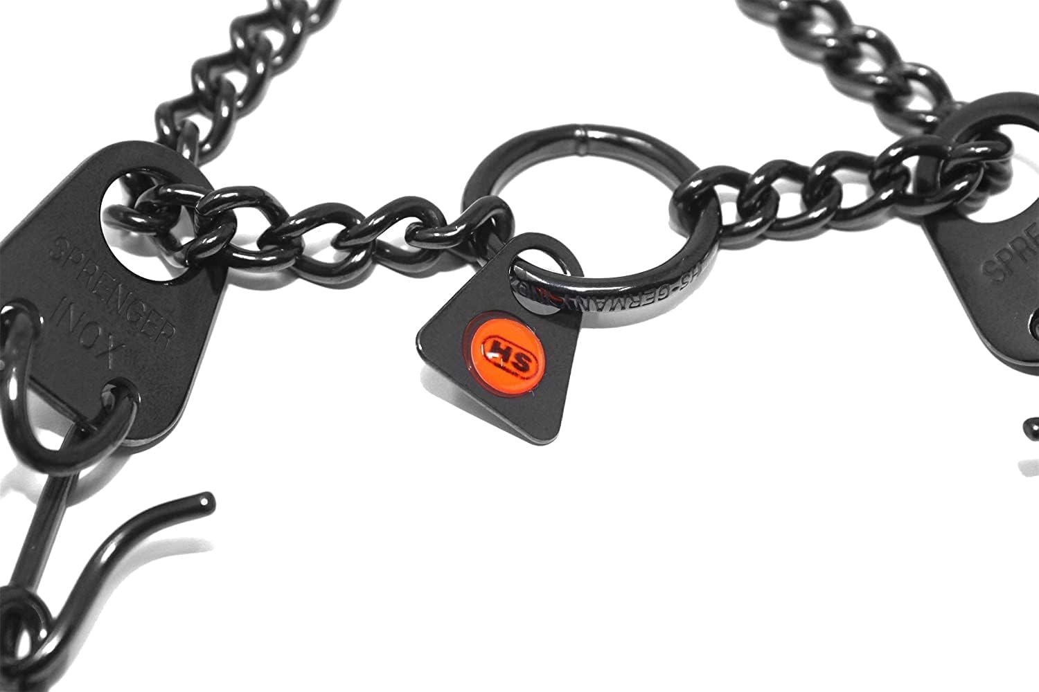 image:imageHerm Sprenger UltraPlus Black Stainless Steel Dog Prong Training Collar 225mm Prongs x 16 Overall Length Neck Size up to 13 in16 in 41 cm x 225 mm