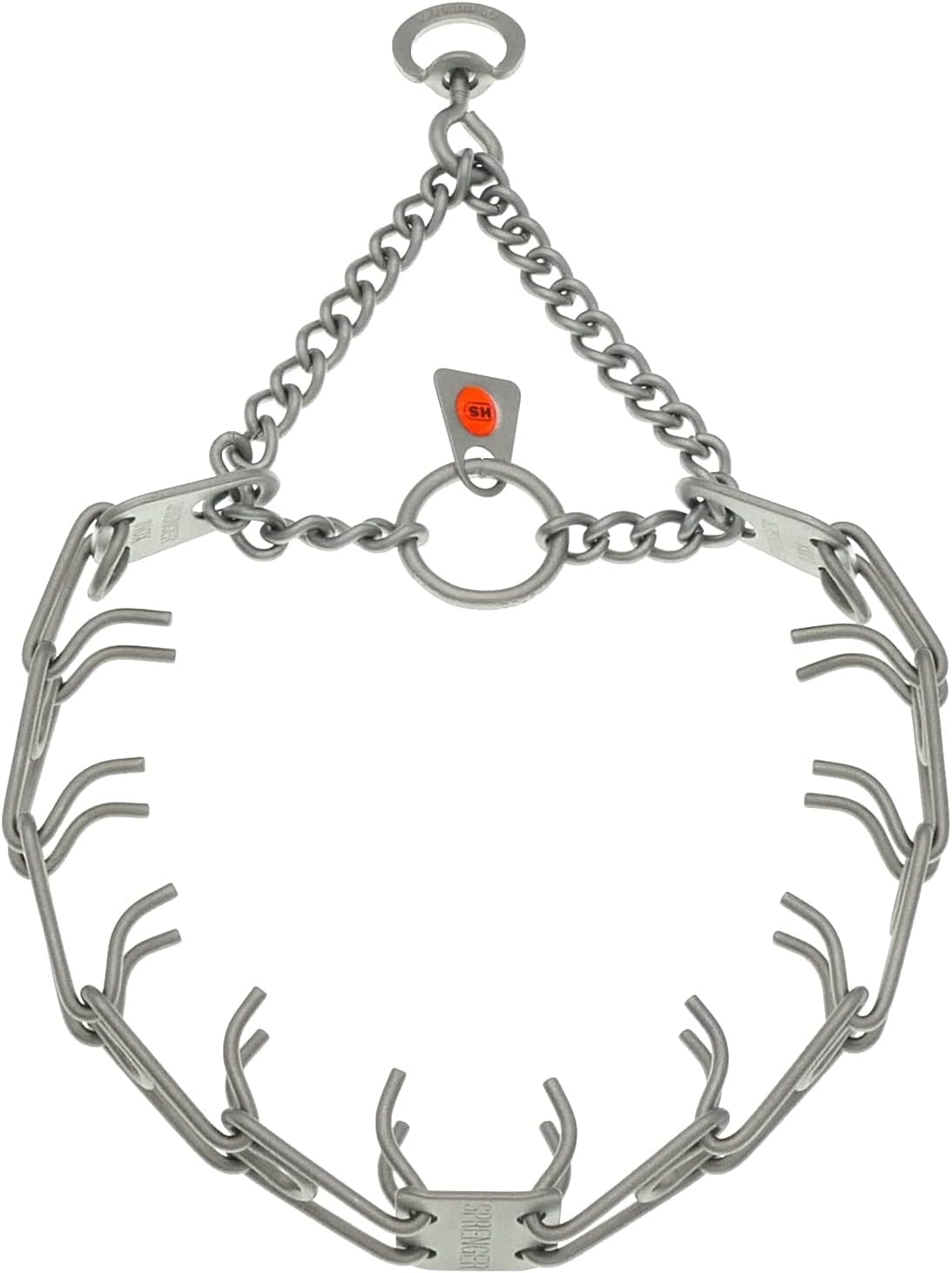 image:imageHerm Sprenger UltraPlus Black Stainless Steel Dog Prong Training Collar 225mm Prongs x 16 Overall Length Neck Size up to 13 in16in x 225mm neck size up to 13 in Matte