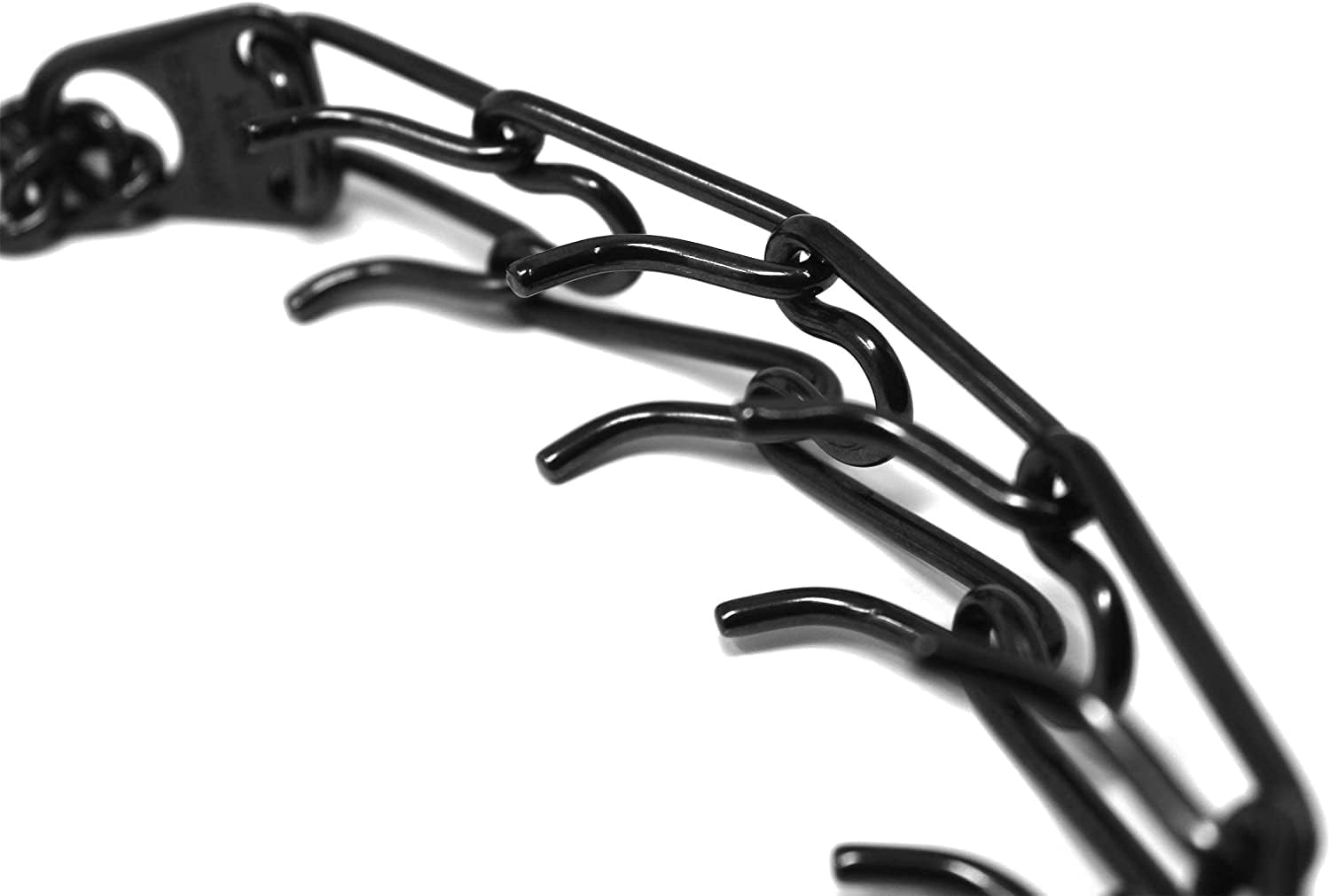 image:imageHerm Sprenger UltraPlus Black Stainless Steel Dog Prong Training Collar 225mm Prongs x 16 Overall Length Neck Size up to 13 in23 in 58 cm x 32 mm