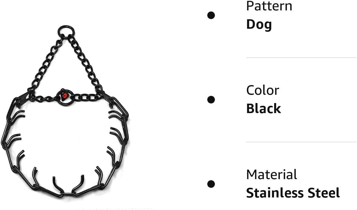 image:imageHerm Sprenger UltraPlus Black Stainless Steel Dog Prong Training Collar 225mm Prongs x 16 Overall Length Neck Size up to 13 in23 in 58 cm x 32 mm