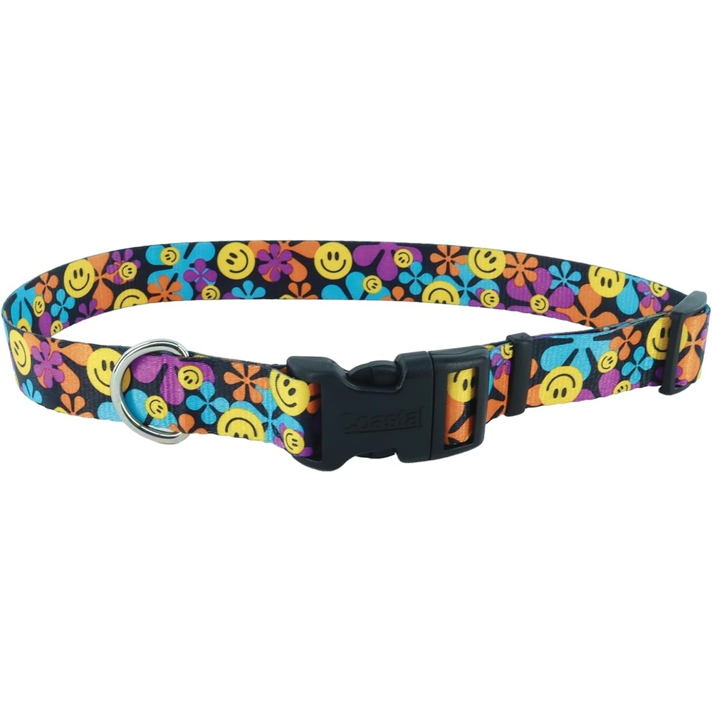 image:imageCoastal Pet Styles Adjustable Dog Collar Stylish Patterned Fabrics SnapLock Buckle Adjustable Dog Collar for Small Medium or Large Dogs Wildflower 38 x 0812