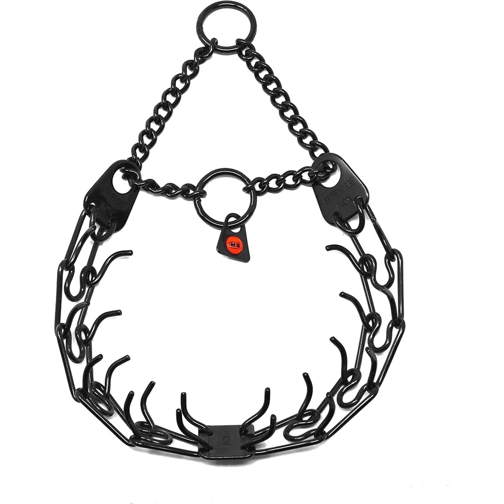 image:imageHerm Sprenger UltraPlus Black Stainless Steel Dog Prong Training Collar 225mm Prongs x 16 Overall Length Neck Size up to 13 in16 in 41 cm x 225 mm