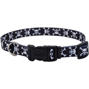 image:imageCoastal Pet Styles Adjustable Dog Collar  Stylish Patterned Fabrics  SnapLock Buckle  Adjustable Dog Collar  for Small Medium or Large Dogs  Black Skulls  38 x 0812