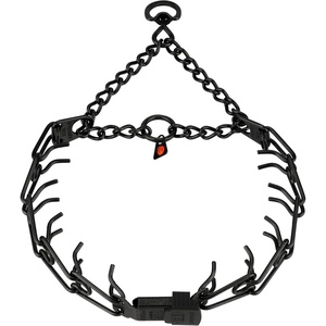image:imageHerm Sprenger UltraPlus Black Stainless Steel Dog Prong Training Collar 225mm Prongs x 16 Overall Length Neck Size up to 13 in18in x 225mm neck size up to 15in
