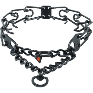 image:imageHerm Sprenger UltraPlus Black Stainless Steel Dog Prong Training Collar 225mm Prongs x 16 Overall Length Neck Size up to 13 in225 mm x 12 16 Pack of 1