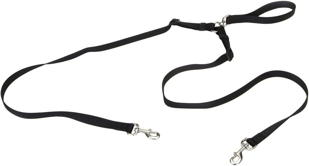 image:imageCoastal 2 Dog Walker TangleFree Adjustable Leash Black 1 x 04Black
