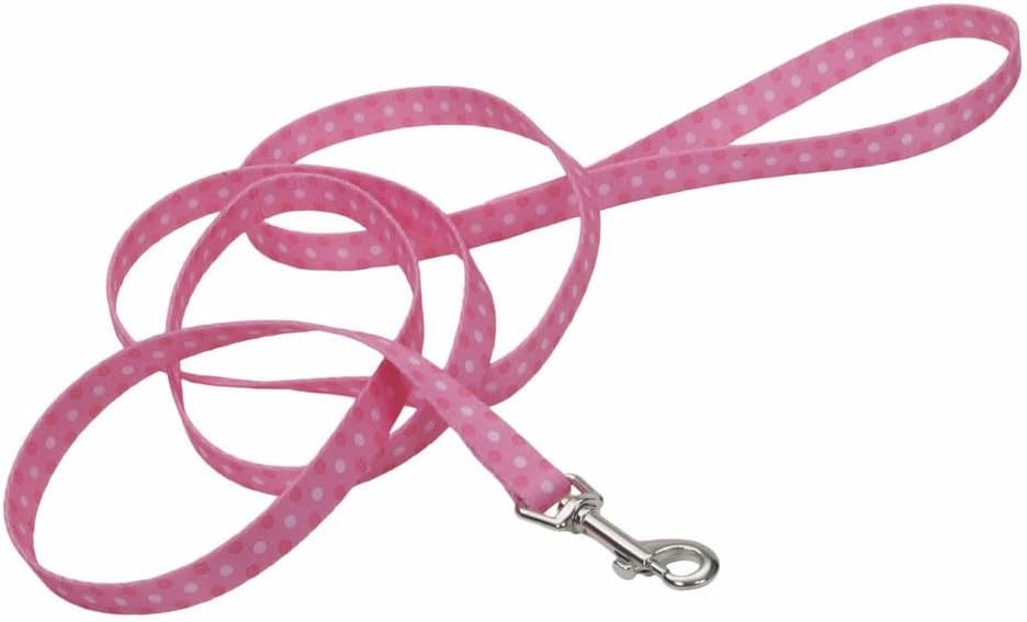 image:imageCoastal Styles Dog Leash Vibrant and Trendy Dog Leash Green and Pink Hunter Tropical Flower Print 38 x 6Pink Dots