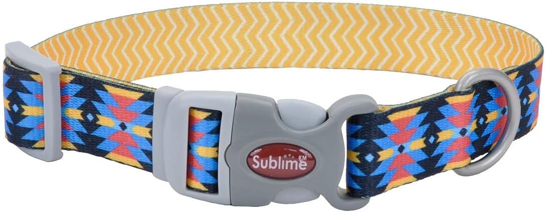 image:imageCoastal Sublime Adjustable Dog Collar Aztec Yellow Chevron 1 12 x 1826Aztec Yellow Chevron
