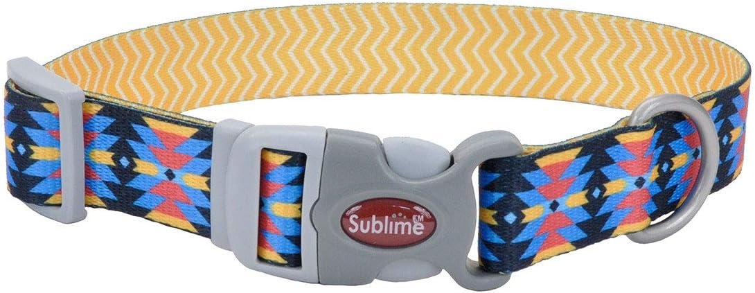 image:imageCoastal Sublime Adjustable Dog Collar Aztec Yellow Chevron 1 12 x 1826Aztec Yellow Chevron