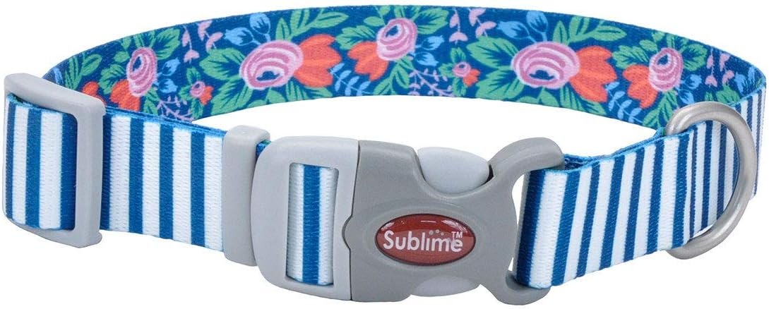 image:imageCoastal Sublime Adjustable Dog Collar Aztec Yellow Chevron 1 12 x 1826Teal Stripe Flower