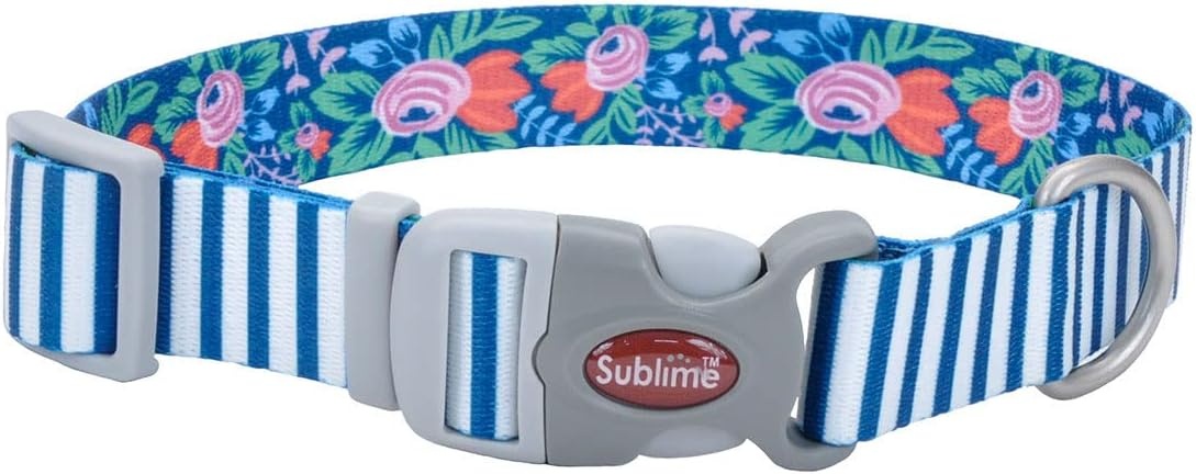 image:imageCoastal Sublime Adjustable Dog Collar Aztec Yellow Chevron 1 12 x 1826Teal Stripe Flower
