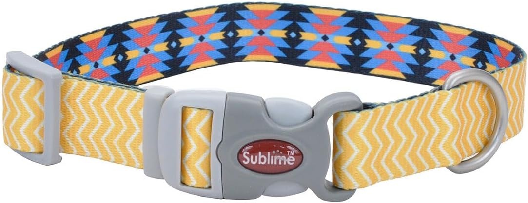 image:imageCoastal Sublime Adjustable Dog Collar Aztec Yellow Chevron 1 12 x 1826Yellow Chevron Aztec