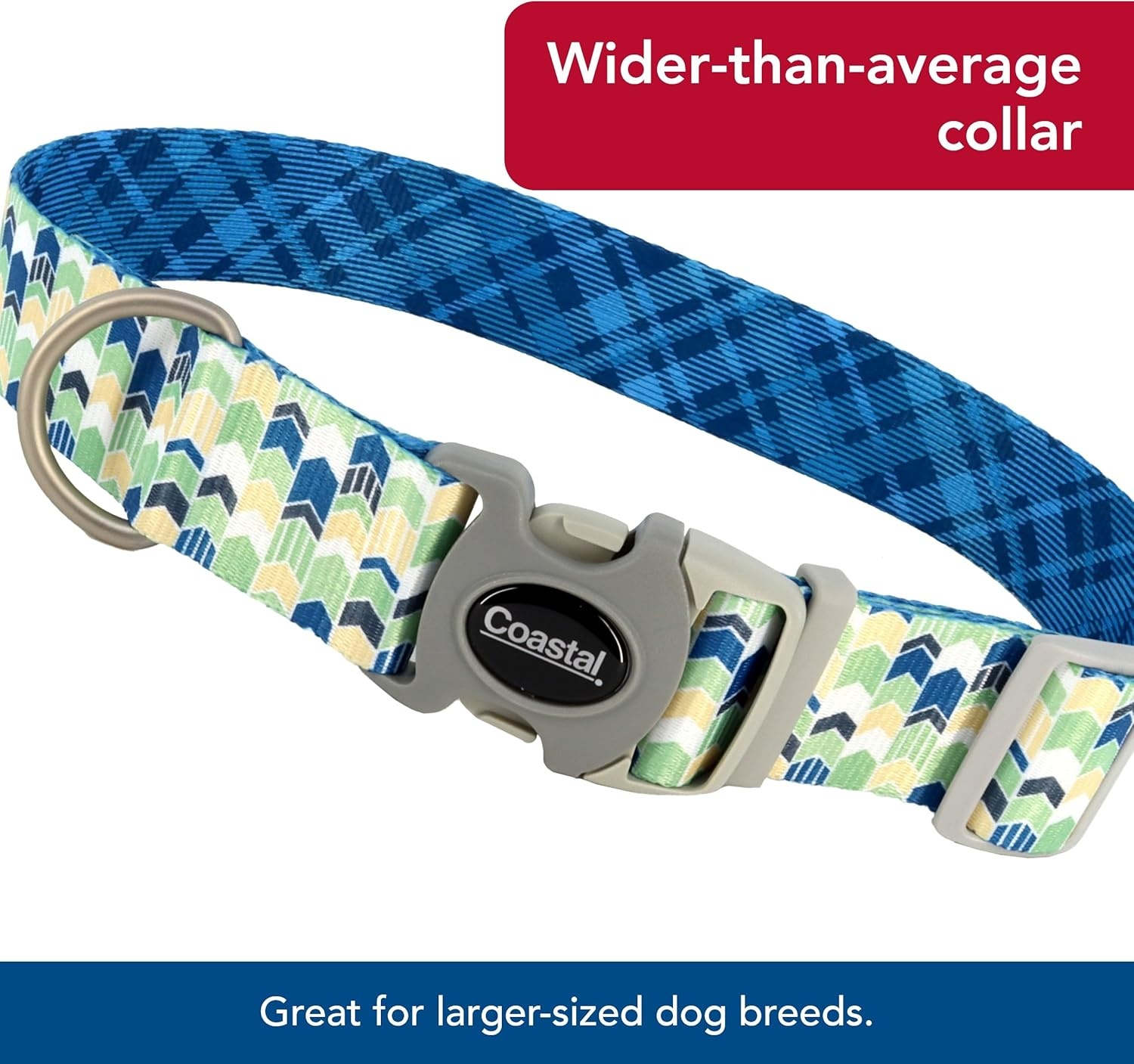 image:imageCoastal Sublime Adjustable Dog Collar Aztec Yellow Chevron 1 12 x 1826Yellow Chevron Aztec