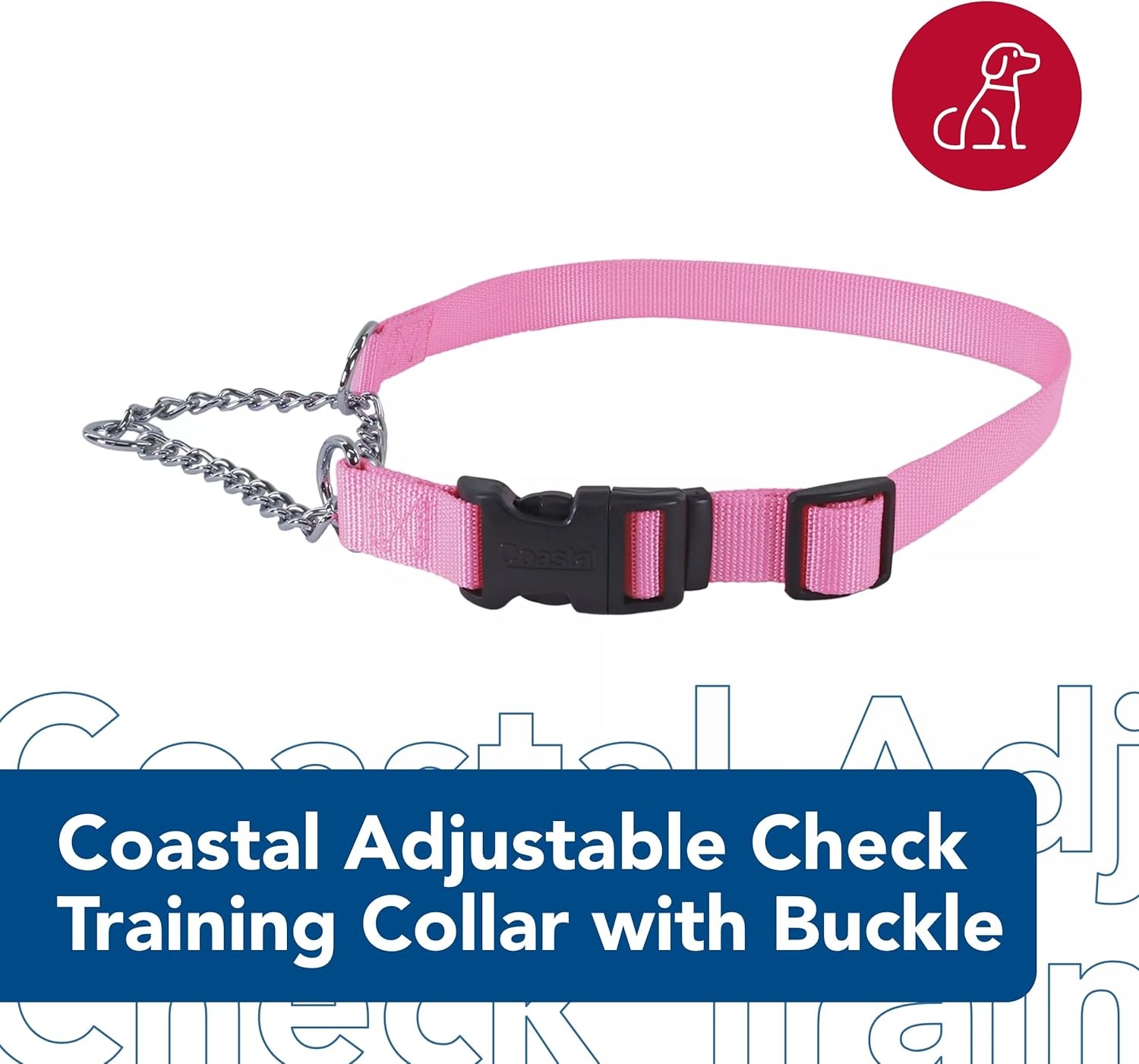 image:imageCoastal Pet CheckChoke Adjustable Check Training Collar with Buckle for Dogs Blue 1 x 2229Black