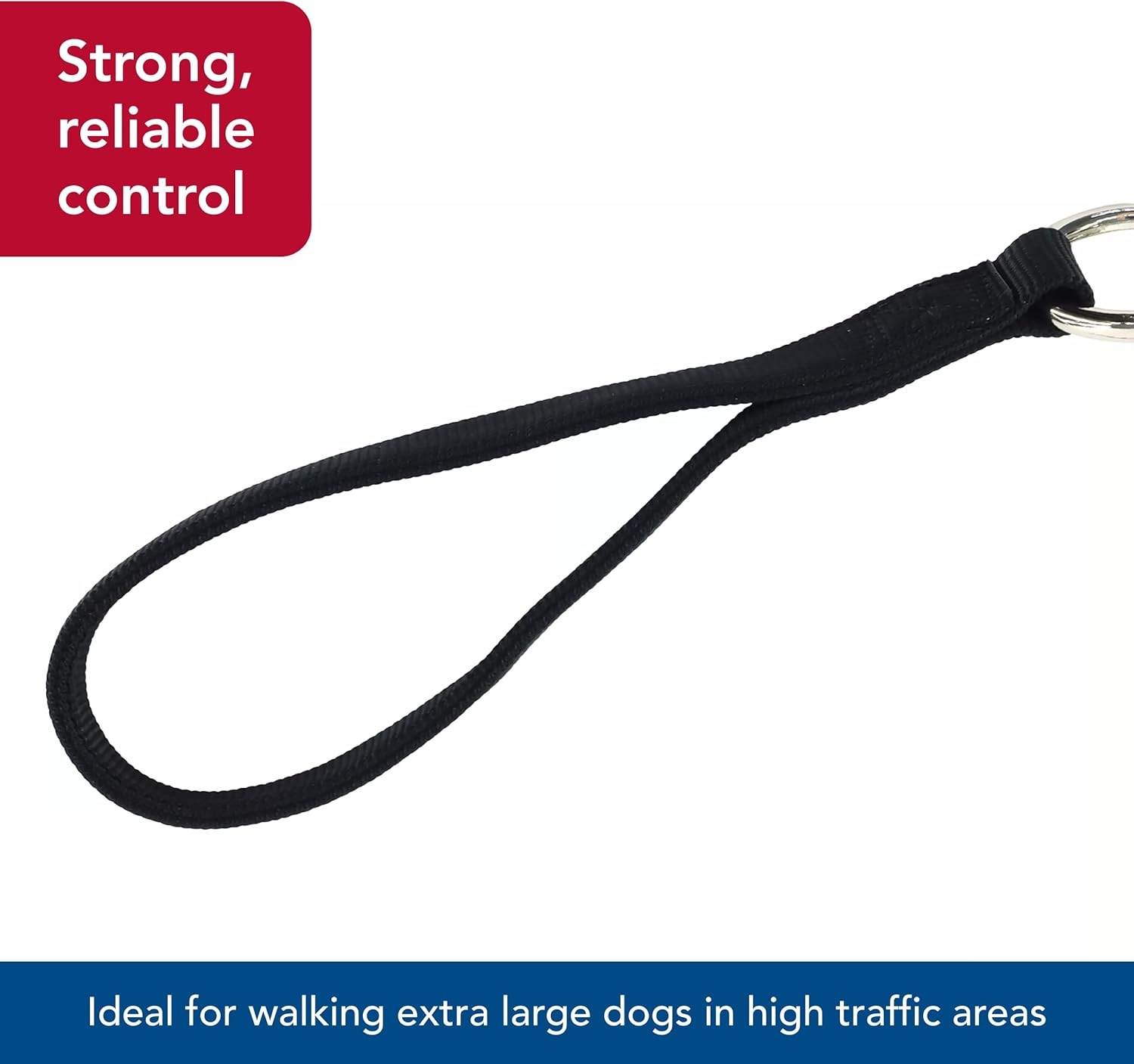 image:imageCoastal Pet Giant Chain Dog Traffic Leash with Nylon Handle Black 1 x 30Black