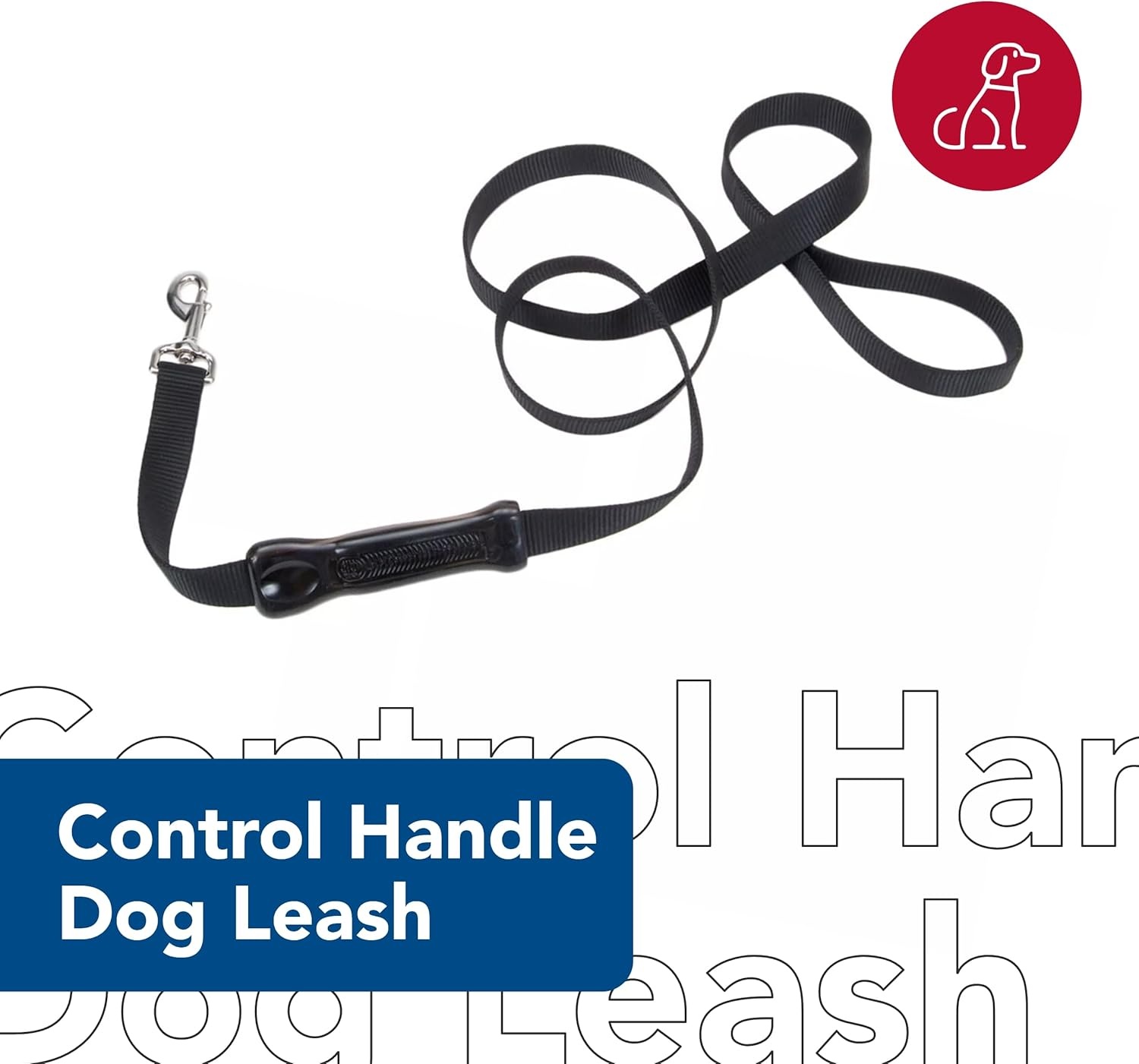 image:imageCoastal Pet InstaGrip Control Handle Dog Leash Adjustable Traffic Dog Leash for Training Stylish Nylon Pet Supplies Blue 1 x 6Black