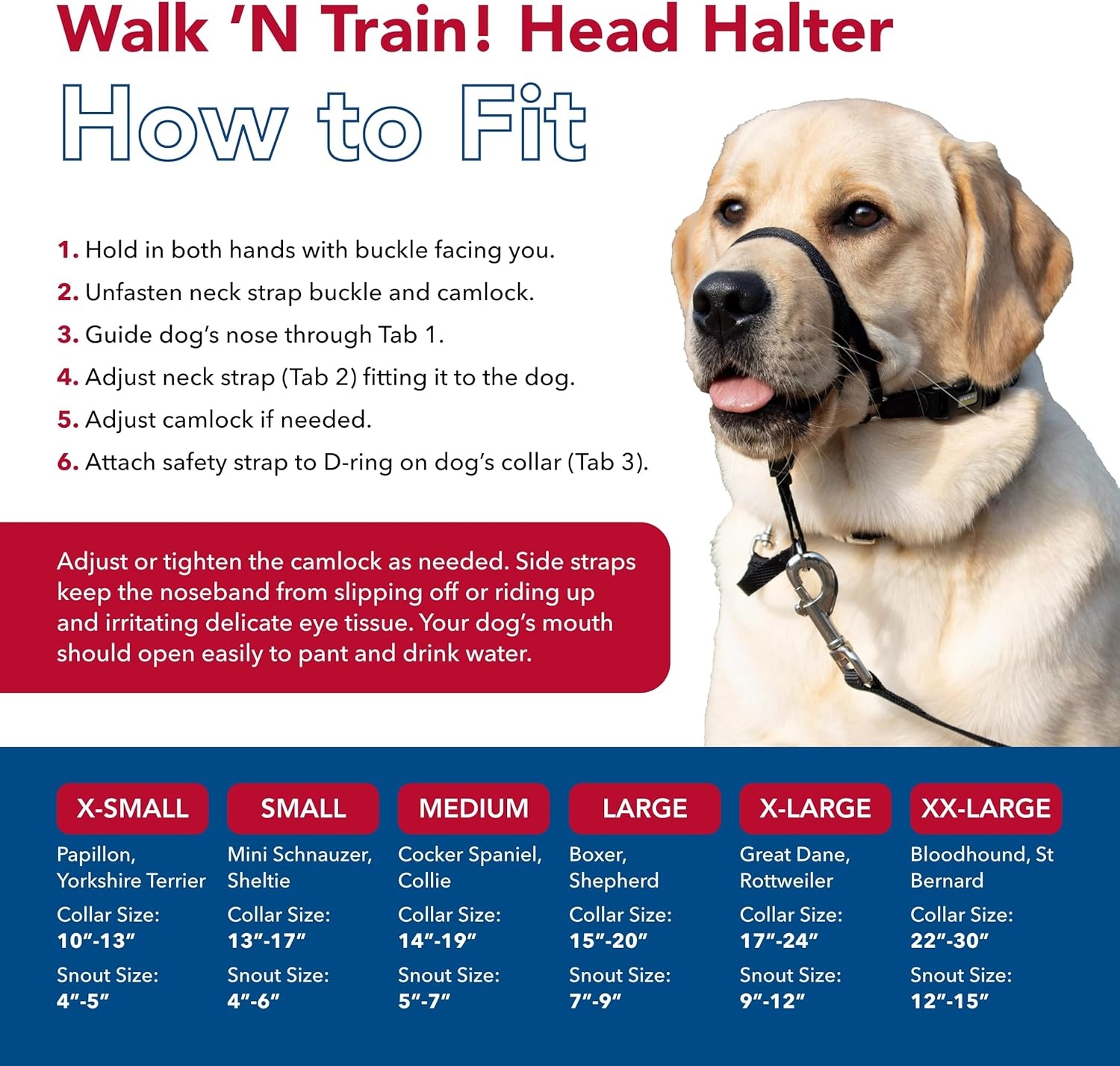 image:imageCoastal Pet Walk n Train Dog Head Halter Head Colllar Dog Leader NoPull Pet Harness QuickDrying Polyester Black XLargeBlack