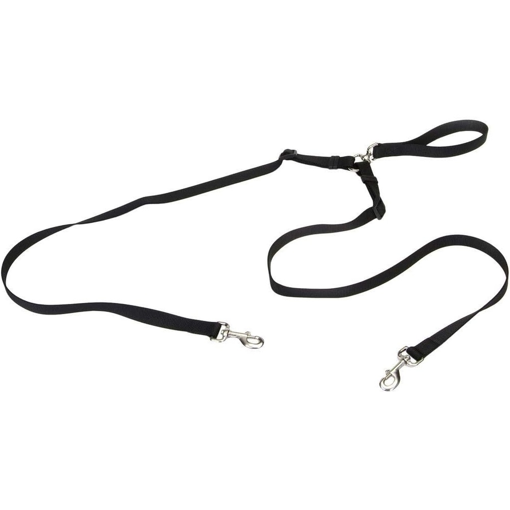 image:imageCoastal 2 Dog Walker TangleFree Adjustable Leash Black 1 x 04Black