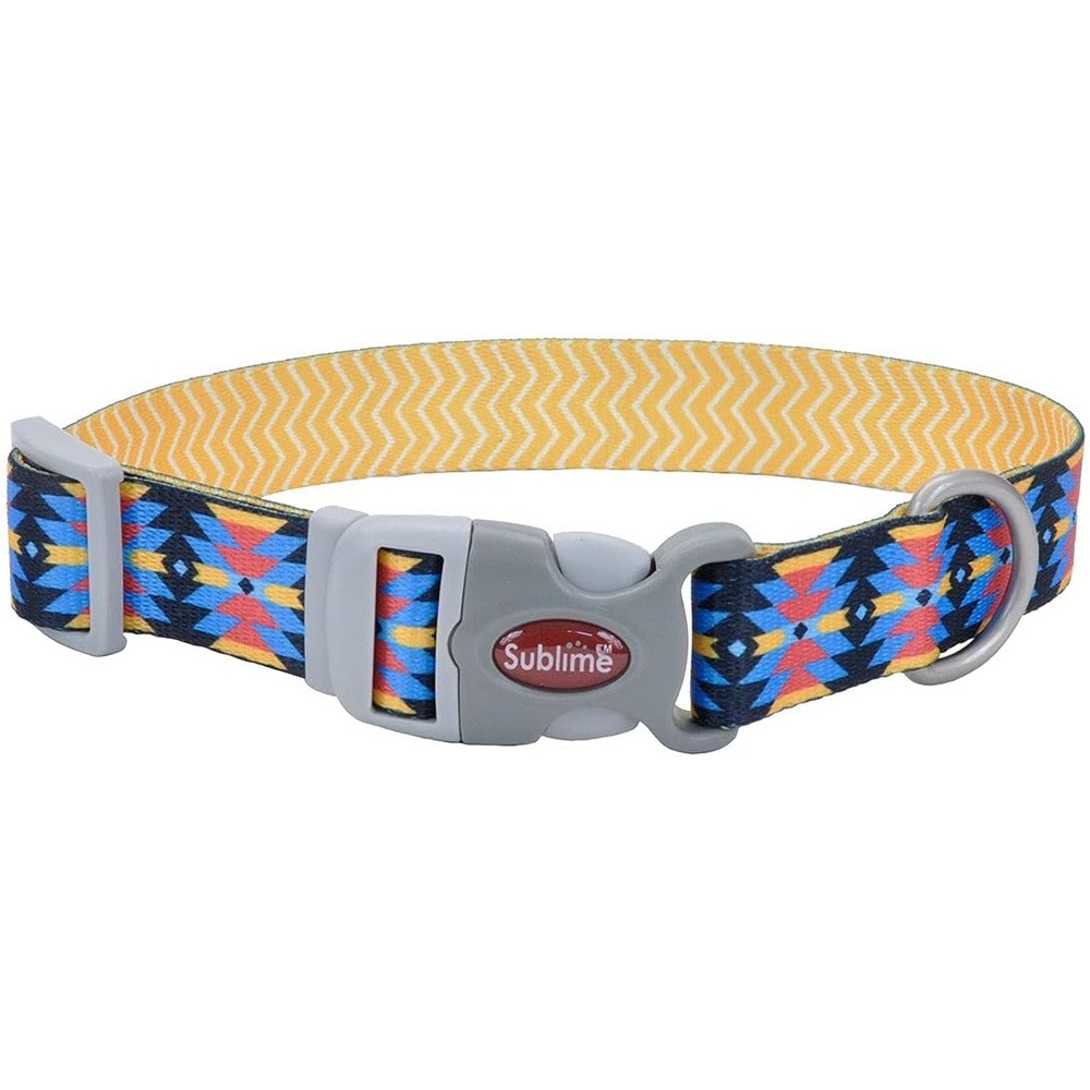 image:imageCoastal Sublime Adjustable Dog Collar Aztec Yellow Chevron 1 12 x 1826Aztec Yellow Chevron