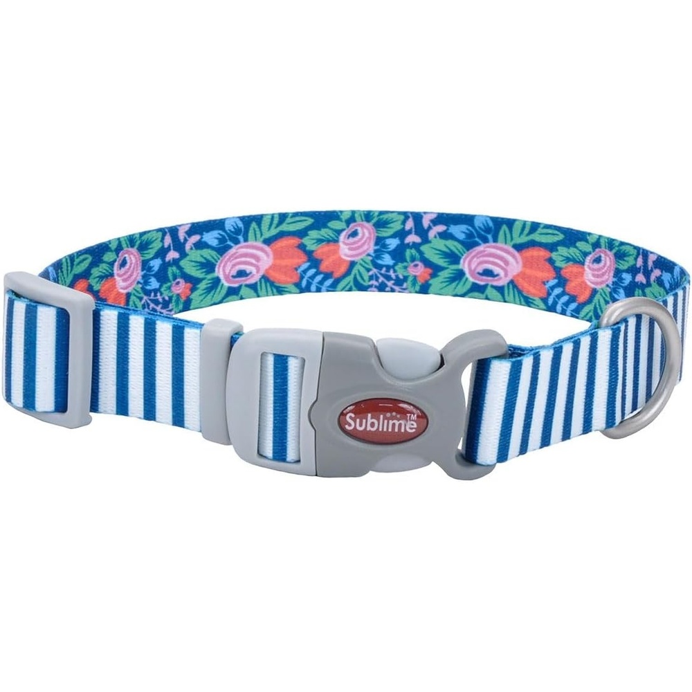 image:imageCoastal Sublime Adjustable Dog Collar Aztec Yellow Chevron 1 12 x 1826Teal Stripe Flower