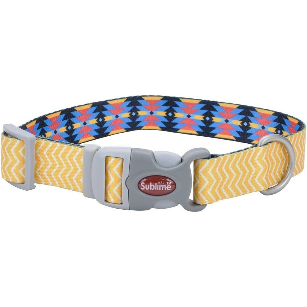 image:imageCoastal Sublime Adjustable Dog Collar Aztec Yellow Chevron 1 12 x 1826Yellow Chevron Aztec