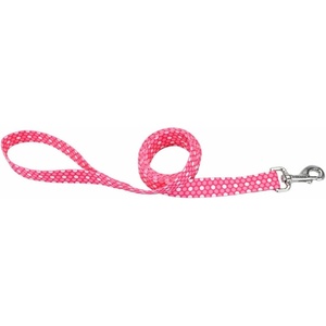 image:imageCoastal  Styles Dog Leash  Vibrant and Trendy Dog Leash  Green and Pink Hunter Tropical Flower Print  38 x 6Pink Dots