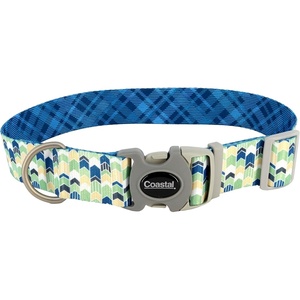 image:imageCoastal  Sublime  Adjustable Dog Collar Aztec Yellow Chevron 1 12 x 1826Green  Yellow and Navy Chevron