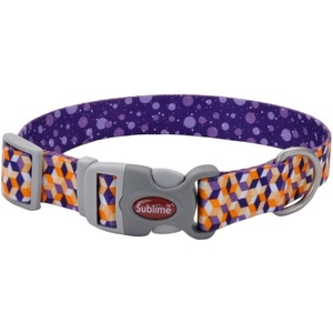 image:imageCoastal  Sublime  Adjustable Dog Collar Aztec Yellow Chevron 1 12 x 1826Purple Orange Cubes