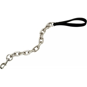 image:imageCoastal Pet  Giant Chain Dog Traffic Leash with Nylon Handle Black 1 x 30Black