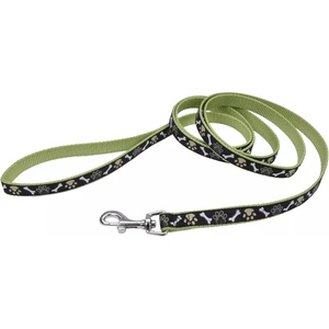 image:imageCoastal Pet Ribbon Dog Leash  Contemporary Stylish Look  Durable FadeResistant Nylon Material  Perfect for Dogs Brown Paws and Bones 58 x 06Brown Paws and Bones