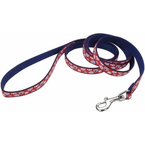 image:imageCoastal Pet Ribbon Dog Leash  Contemporary Stylish Look  Durable FadeResistant Nylon Material  Perfect for Dogs Brown Paws and Bones 58 x 06Red